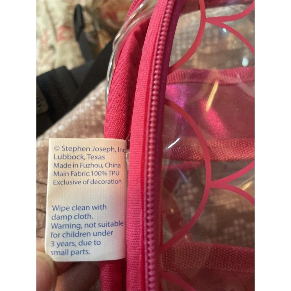 Stephen Joseph Clear Mermaid Backpack Girls School Book Bag Stadium Shinny NEW